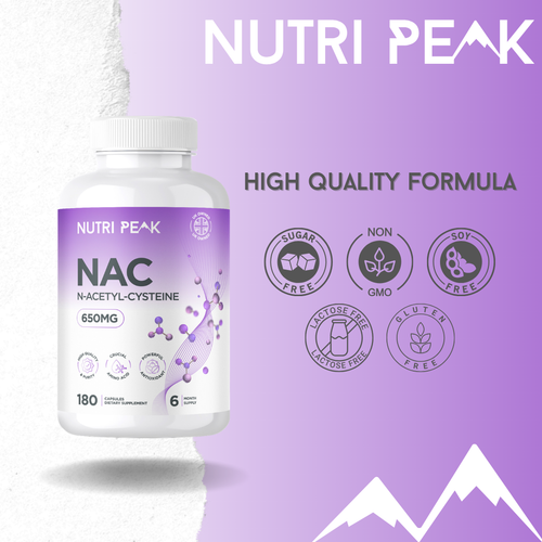 Nutri Peak N-Acetyl-Cysteine 650MG — product information graphic