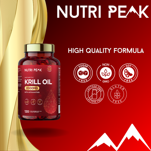 Nutri Peak Antarctic Krill Oil 2000MG — key features graphic