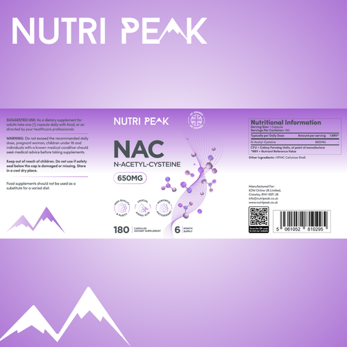Nutri Peak N-Acetyl-Cysteine 650MG — quality and testing graphic