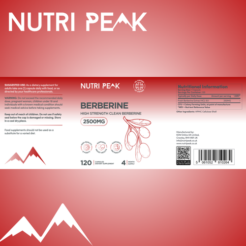 Nutri Peak Berberine 2500MG — quality and testing graphic